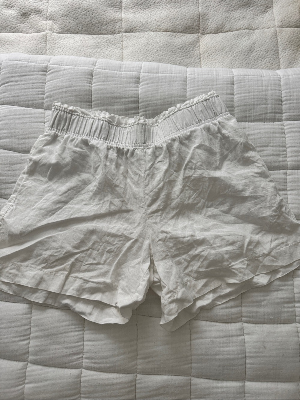 🍋 2 for $25 | QUINCE | White Linen Shorts | Medium - Picture 6 of 8